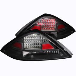 Anzo USA Black LED Clear Lens Taillight Set Honda Accord Coupe 321029