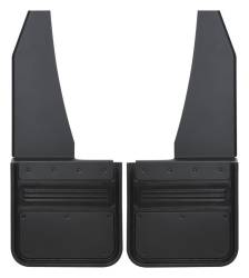 Gatorback - Gatorback 1.5" Offset 12" Front/Black Rear Mud Flaps Blank Black GAA756618 - Image 1