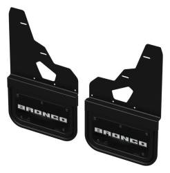 Gatorback Removable 12"x9" Black Front Mud Flaps Ford Bronco GCN406F2-BRW