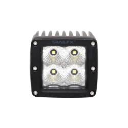TrailFX - TrailFX 2X2CF 3" LED Fog Light 20W 90DEG Flood 1920LM Black w/Harness & Mount - Image 1