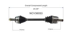 GSP - GSP NCV36053 88-89 Honda Prelude Front Left CV Axle Assembly - Image 6