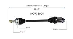 GSP - GSP NCV36094 Left Rear CV Axle Assembly for 03-08 Honda Pilot - Image 6