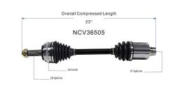 GSP - GSP NCV36505 92-96 Honda Prelude Front Left CV Axle Assembly - Image 6
