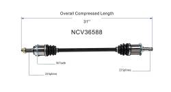 GSP - GSP NCV36588 97-01 Honda CR-V Left Rear CV Axle Assembly - Image 6