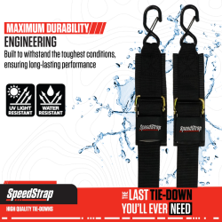 PRP - PRP 28600-DSH 2"x4' Marine Transom Tie-Down Straps w/Snap S-Hooks PAIR - Image 2