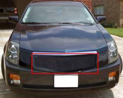 APS - APS GR01GEC68H Wire Mesh Grille Black 03-07 Cadillac CTS - Image 1