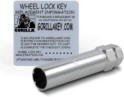 Gorilla Automotive - Gorilla 21631BC Black Chrome Small Diameter Wheel Locks 12MM x 1.50 4PC w/Key - Image 16
