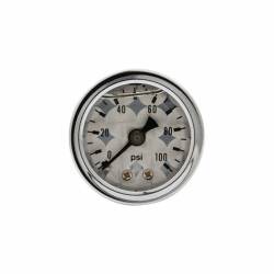 Allstar Performance - Allstar Performance ALL80226 1.5" Gauge 0-100 PSI Turned Face Liquid Filled - Image 1