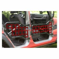 Steinjager - Steinjager Cargo Net Tube Door Covers Rear Red for Wrangler JL J0048423 - Image 2