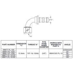 Mishimoto - Mishimoto MMFT-PL-1090 Mishimoto Push-Lock Fitting -10AN 90-Degree - Image 2