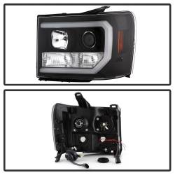 Spyder Auto - Spyder Auto 5083630 Light Bar Headlights Black/Clear for 07-13 GMC Sierra - Image 3