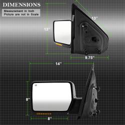 Spyder Auto - Spyder Auto 9935312 XTune Door Mirror for 04-06 Ford F150 - Image 6