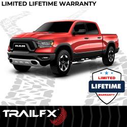 TrailFX - TrailFX A7055S 5" Oval Straight Side Bars Polished Steel Rocker Panel Mount - Image 2