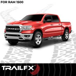TrailFX - TrailFX AL4008B A4 Series Nerf Bars 4.5" Hex Black for Rocker Panel Mount - Image 2