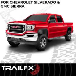 TrailFX - TrailFX AL6005B 6.5" Running Boards Black Aluminum w/Welded Caps Rocker Mount - Image 2