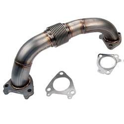 Wehrli Custom Fabrication - Wehrli WCF100652 Driver Up-Pipe w/Gaskets Single or Twin Turbo 2" 01-16 Duramax - Image 1