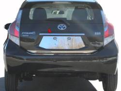 Quality Automotive Accessories - QAA LB12705 1Pc Stainless Steel Rear License Trim for 2012-2019 Toyota Prius C - Image 1