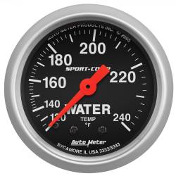 AutoMeter - AutoMeter 3332 Sport-Comp Water Temperature Mech Gauge 120-240 -DEG F/6' 2-1/16" - Image 1