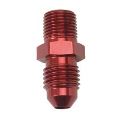 Russell - Russell 660424 4AN Flare To 1/8" NPT Straight Adapter Fitting w/Red Finish - Image 1