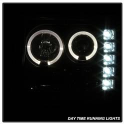 Spyder Auto - Spyder Auto 5078506 LED Halo Projector Headlights Black/Smoked - Image 1