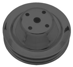 Trans-Dapt Performance - Trans-Dapt 8605 Asphalt Black Water Pump Pulley 2 Groove Long 69-85 Chevy SB - Image 1