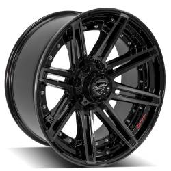 4PLAY - 4PLAY Wheels 4P08 22x10 6x5.5/135 -18mm Black/Brushed 4P08-22100-6D55-18BBT - Image 2