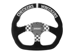 PRP - PRP SHRDYG258 x Shreddy Checkered Steering Wheel D-Shaped - Image 1