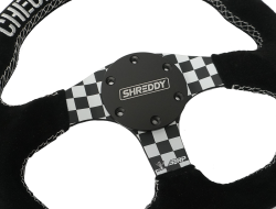 PRP - PRP SHRDYG258 x Shreddy Checkered Steering Wheel D-Shaped - Image 2