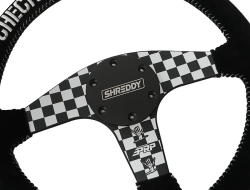PRP - PRP SHRDYG259 x Shreddy Checkered Steering Wheel Flat - Image 2