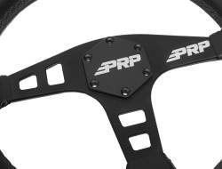 PRP - PRP G150 Flat Steering Wheel Leather Grip 13"x3" Matte Black - Image 2