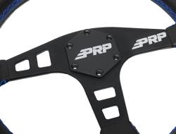 PRP - PRP G151 Flat Leather Steering Wheel Blue - Image 2