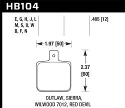 Hawk Performance - Hawk Performance HB104F.485 HPS High Performance Street Brake Pads - Image 1