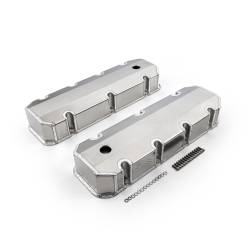 Speedmaster - Speedmaster PCE314.1105.01 Fab Valve Covers Satin Tall w/Hole for Chevy BBC - Image 1