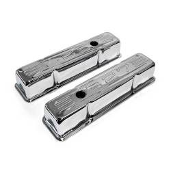 Speedmaster - Speedmaster PCE314.1002.02 Chevy SBC 350 Chrome 327 Stamped Valve Cover Tall - Image 1