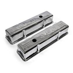 Speedmaster - Speedmaster PCE314.1002.03 Chevy SBC 350 Chrome 350 Stamped Valve Cover Tall - Image 1