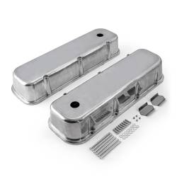 Speedmaster - Speedmaster PCE314.1028.01 Pol Alu. Plain Valve Cover Tall w/Hole for Chevy BBC - Image 1