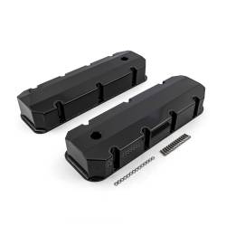 Speedmaster - Speedmaster PCE314.1105.03 Fab Valve Covers Blk Tall w/Hole for Chevy BBC - Image 1
