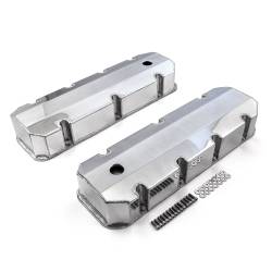 Speedmaster - Speedmaster PCE314.1105.02 Fab Valve Covers Pol Tall w/Hole for Chevy BBC - Image 1