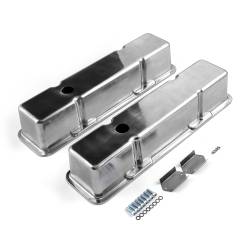 Speedmaster - Speedmaster PCE314.1070.01 Pol Alu. Plain Valve Covers Tall w/Hole for Chevy SBC - Image 1