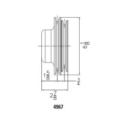 Mr Gasket - Mr Gasket 4967 Chrome Plated Steel Water Pump Pulley Double Groove Big Block - Image 2