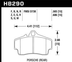 Hawk Performance - Hawk Performance PC Performance Ceramic Brake Pads HB290Z.583 - Image 1