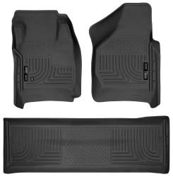 Husky Liner 98381 Front/Rear Liners-Black for 08-10 Ford SD Crew Cab