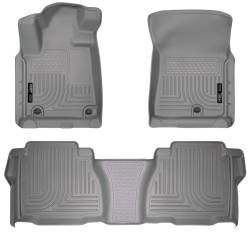 Husky Liners - Husky Liners 98582 Weatherbeater Front/Rear Floor Liners Grey for Toyota Tundra - Image 1