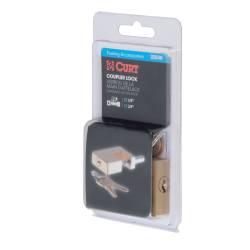 CURT - CURT 23546 Coupler Lock 1/4" Pin 3/4" Latch Span Padlock Solid Brass - Image 2