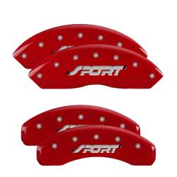 MGP Caliper Covers - MGP 10119SSPORD Front/Rear Caliper Covers Red for Ford Edge - Image 1
