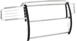 TrailFX - TrailFX 1530344111 Grille Guard 1-Piece Polished Stainless w/Brush Guard - Image 2