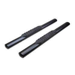 TrailFX - TrailFX A1546T 4" Oval Straight Nerf Bar Black Mild Steel Rocker Panel Mount - Image 1