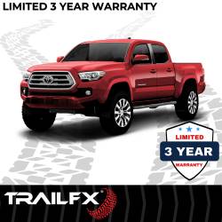 TrailFX - TrailFX A0009B Nerf Bar 3" Black Powder Round Bent w/Step Pads Rocker Mount - Image 2