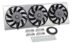 Derale - Derale 16839 Powerpack High Output Triple 9" Electric Fan/Aluminum Shroud Kit - Image 1