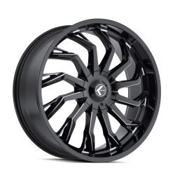 Kraze Wheels - Kraze Wheels KR190 Lusso 17x8 5x112 38mm Gloss Black KR190-7845GB38 - Image 1